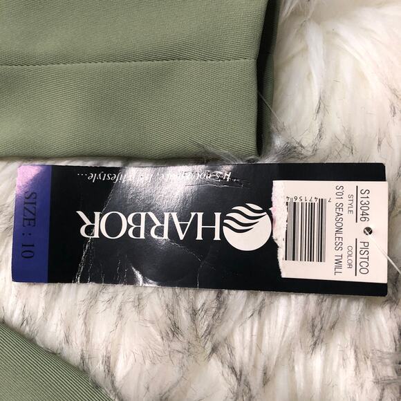 Vintage Deadstock 90s Sag Harbor NWT Pistachio Green Seasonless Twill Blazer - Picture 4 of 16